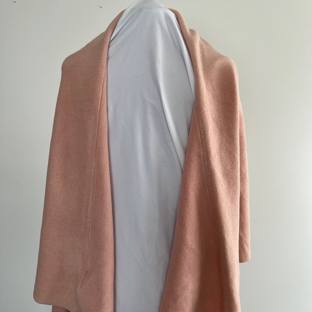 The Shawl Vest Pink Multi wear Poncho Cardigan Wrap Blush